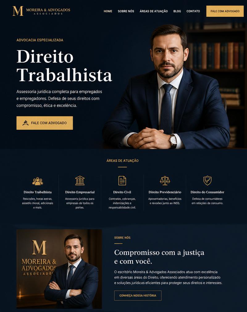 Exemplo de landing page: Advogado Trabalhista